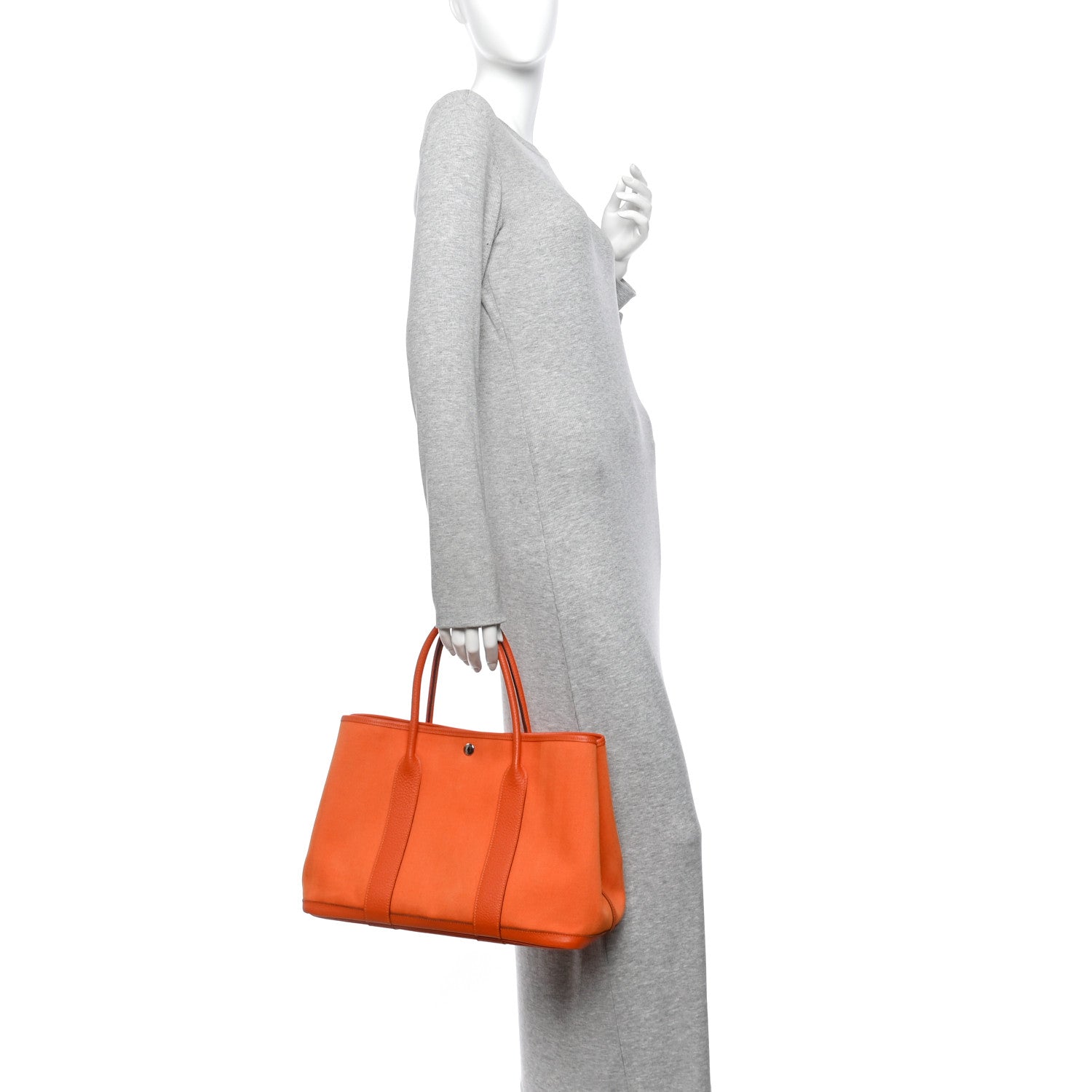 Hermes Toile Negonda Garden Party Tote 36 MM Orange 2 of 11