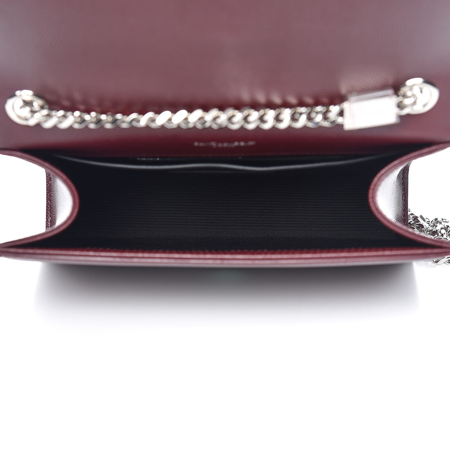 Saint Laurent Grain De Poudre Small Monogram Kate Satchel Oxblood 5 of 9
