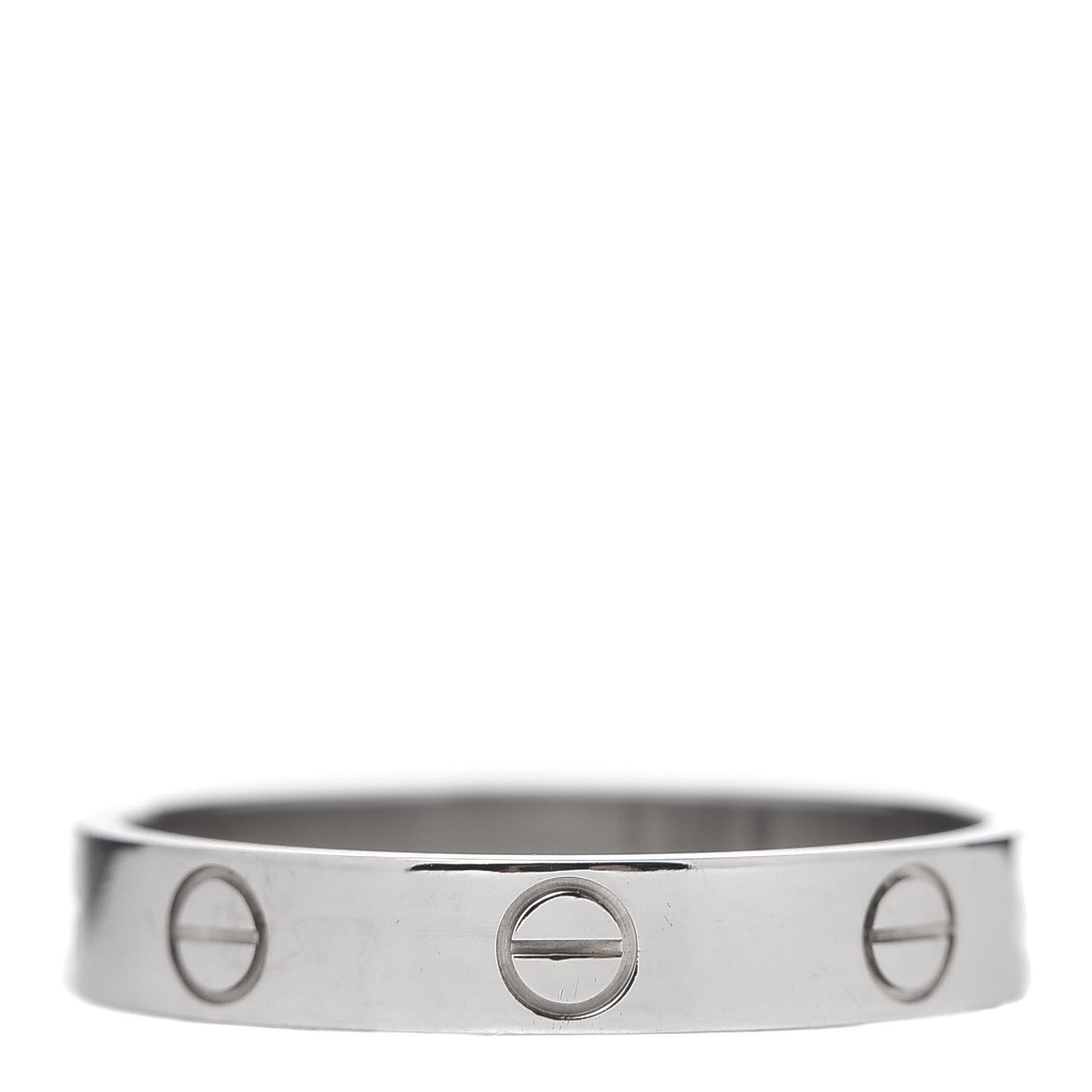 Cartier 18K White Gold 3.5mm LOVE Wedding Band Ring 57 8 1 of 4