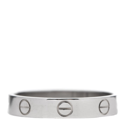 Cartier 18K White Gold 3.5mm LOVE Wedding Band Ring 57 8 1 of 4
