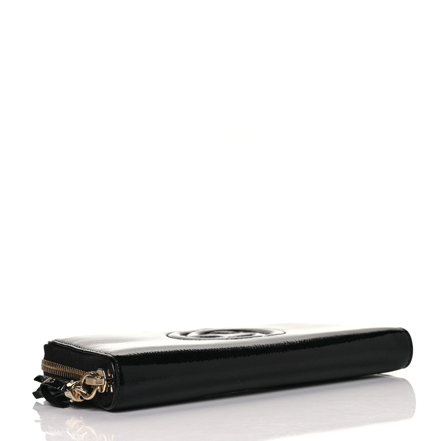 Gucci Patent Calfskin Soho Zip Around Wallet Black 4 of 9