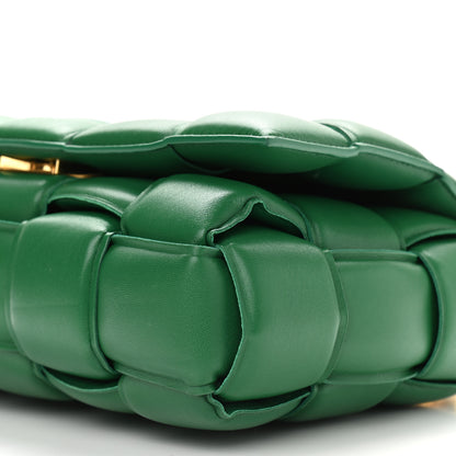 Bottega Veneta Lambskin Maxi Intreccio Padded Chain Cassette Crossbody Bag Racing Green 8 of 9