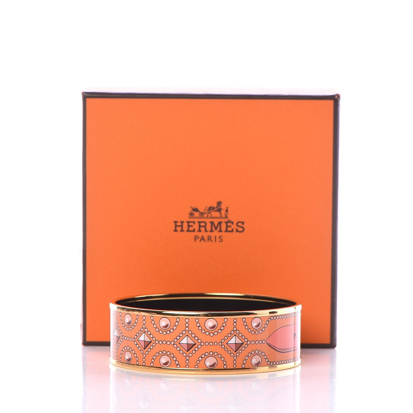 Enamel Printed Wide Collier de Churns Bracelet 65