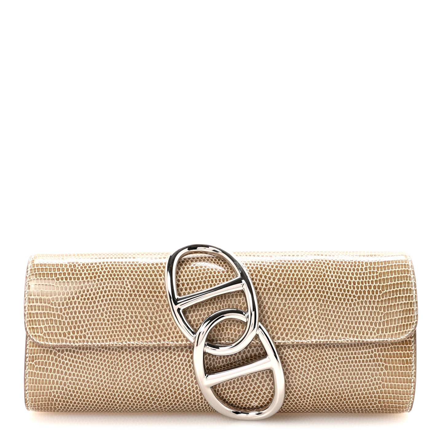 Lizard Egee Clutch Ficelle