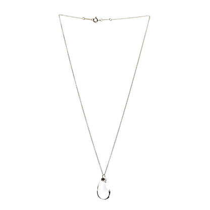Tiffany 18K Yellow Gold Rock Crystal Elsa Peretti Teardrop Pendant Necklace 3 of 5