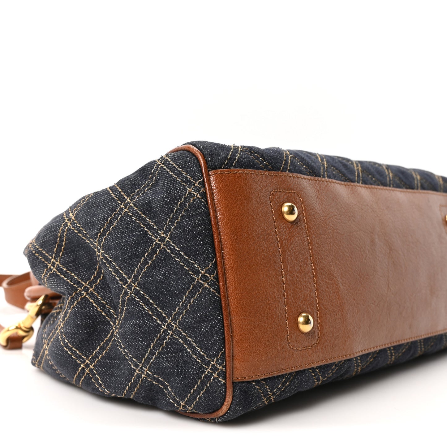Denim Quilted Mini Stam Blue