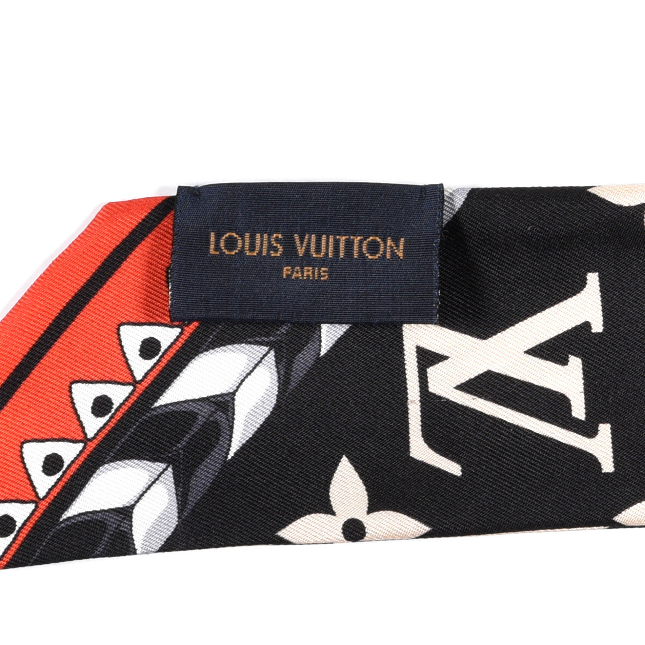 Louis Vuitton Silk Monogram LV Crafty Bi Color BB Bandeau Black Cream 3 of 3