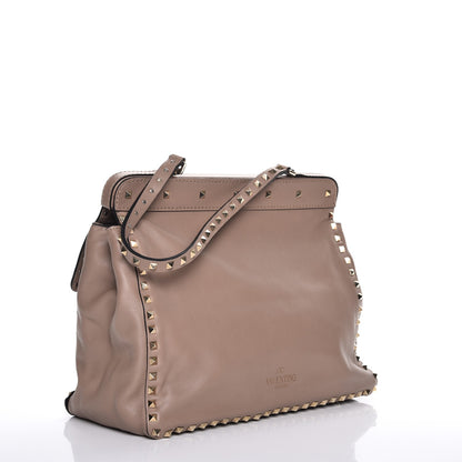 Valentino Garavani Nappa Rockstud Frame Handle Bag Poudre 3 of 11