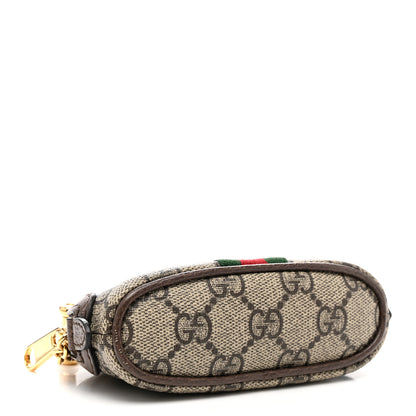 Gucci GG Supreme Monogram Web Ophidia Dome Key Pouch Beige New Acero 4 of 8