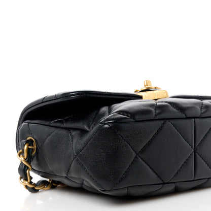 Chanel Lambskin Plexiglass Quilted Coco Love Mini Flap Black 9 of 10