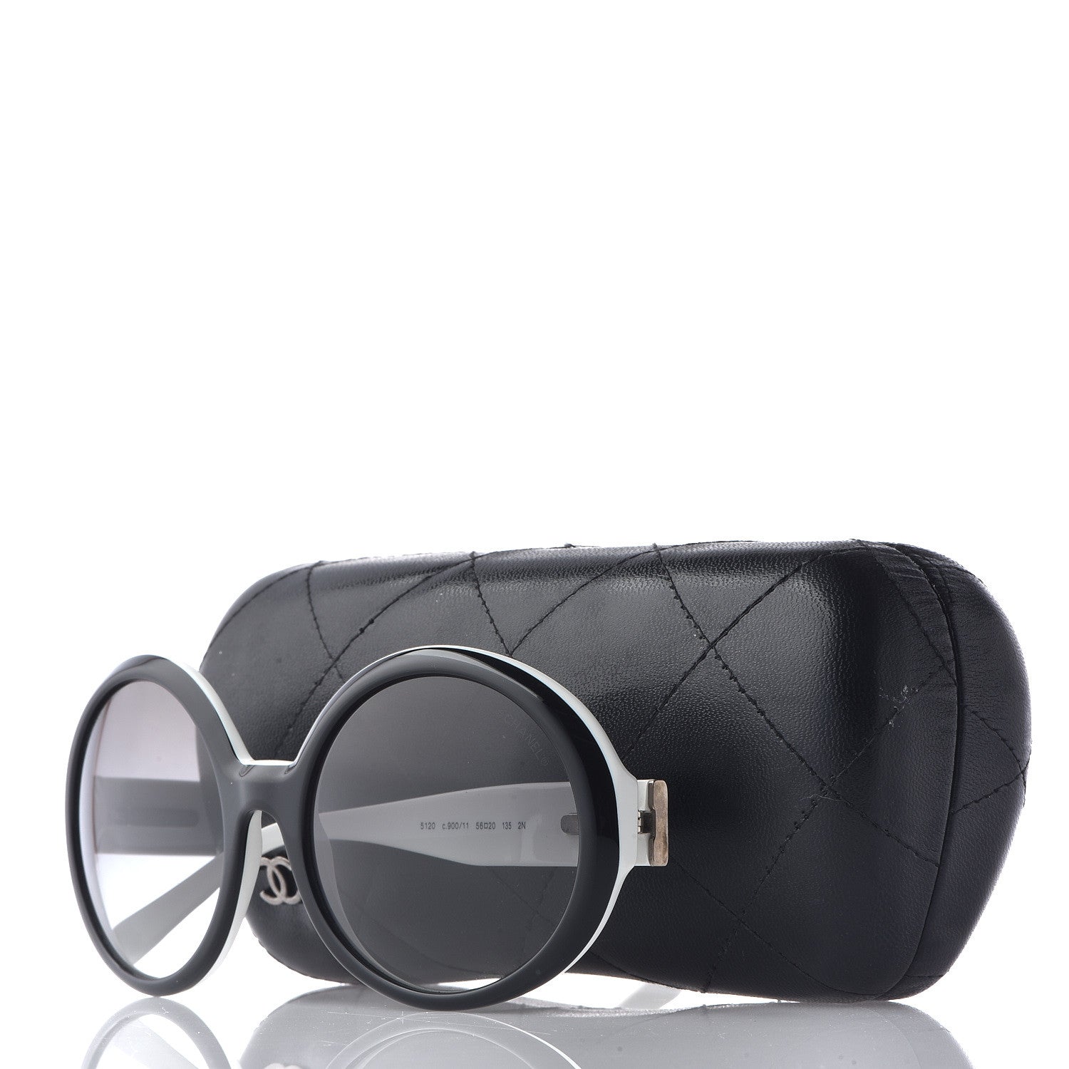 Chanel Quilted CC Mod Sunglasses 5120 Black White 10 of 10