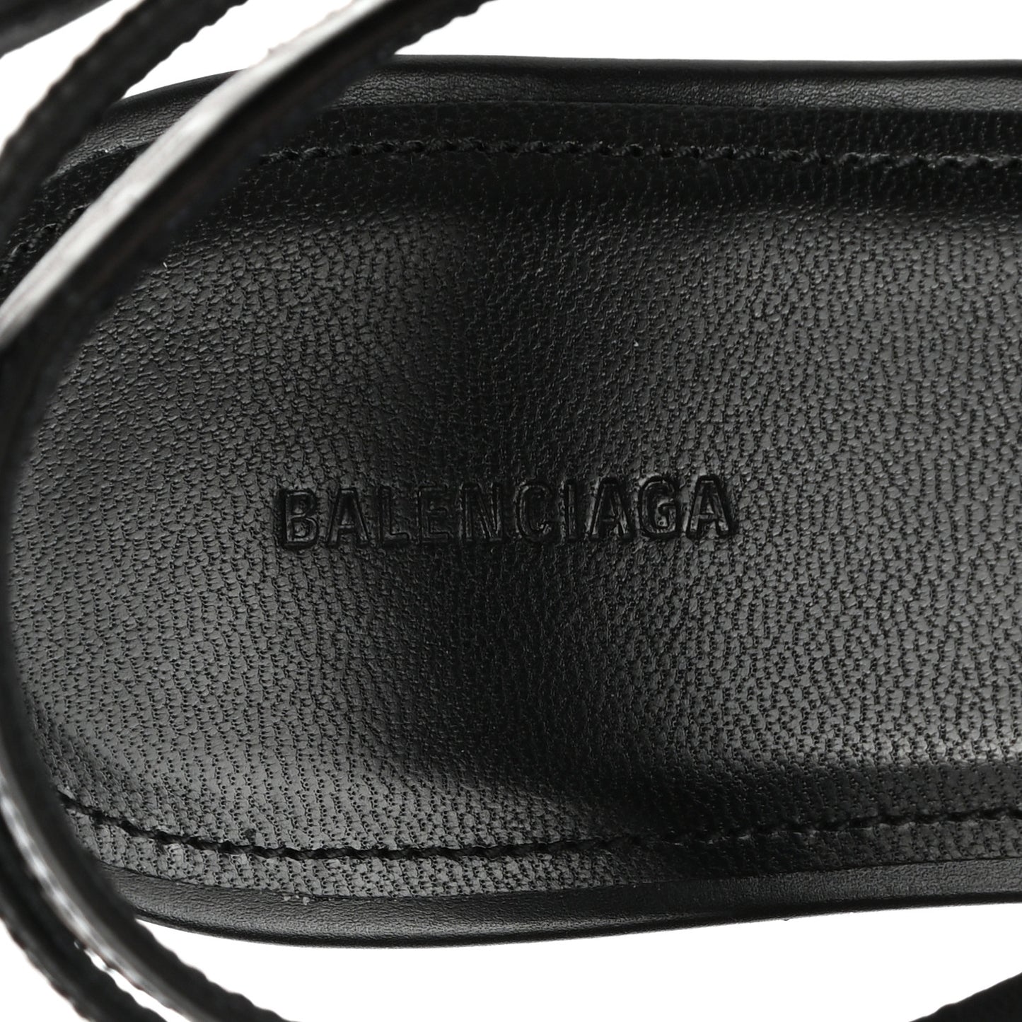 Calfskin Allover Logo Flat Sandals 38 Black White
