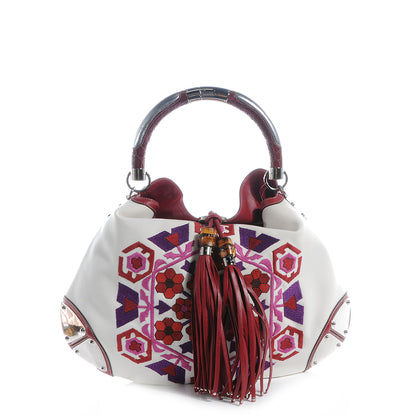 Gucci Canvas Embroidered Large Indy Hobo 1 of 7