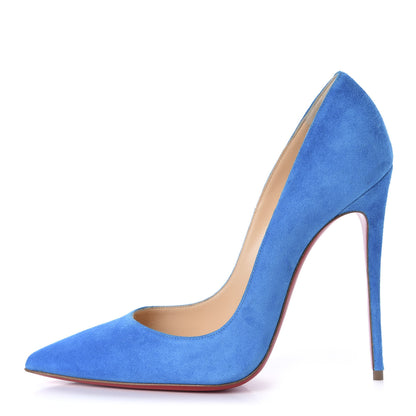 Christian Louboutin Veau Velours So Kate 120 Pumps 40 Egyptian Blue 1 of 9