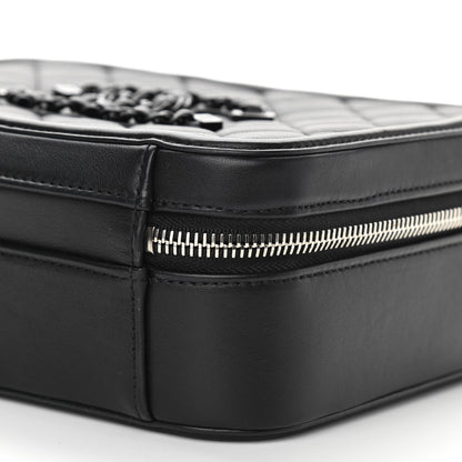 Chanel Lambskin Quilted Medium CC Filigree Vanity Case Black 6 of 11