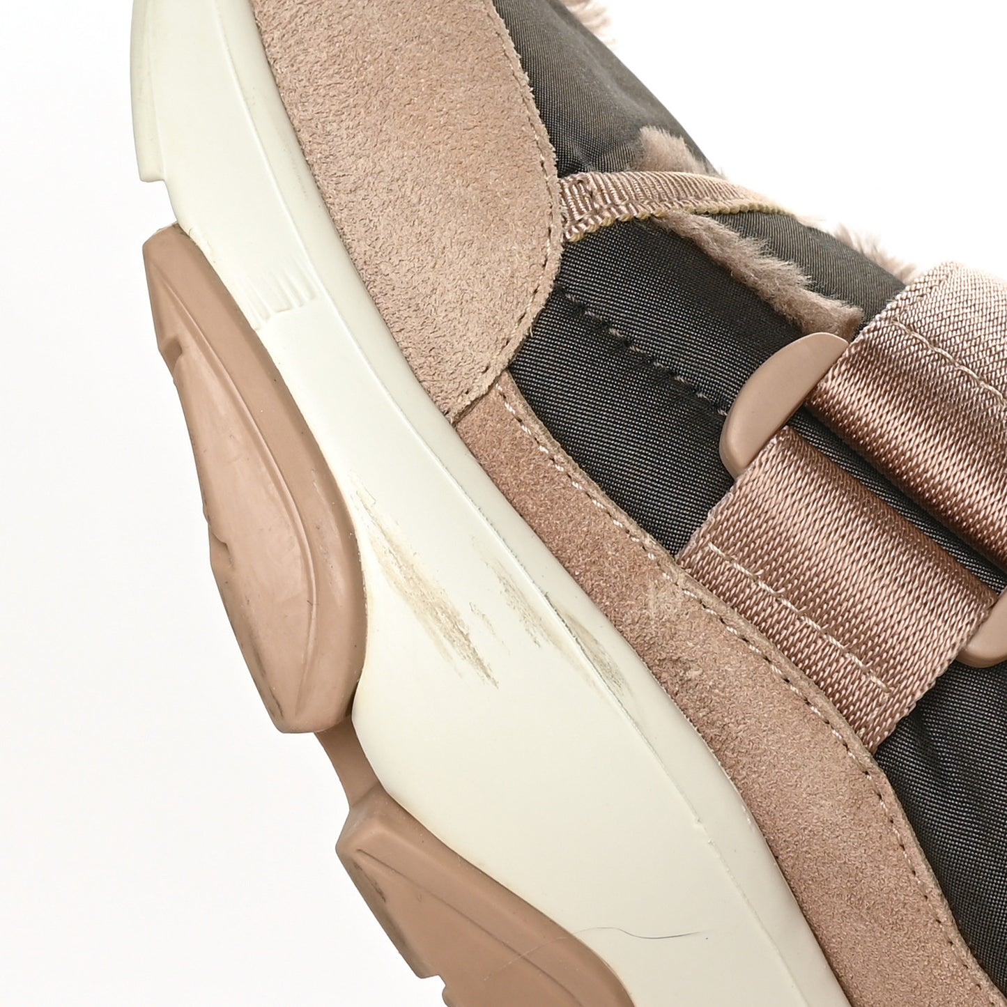 Technical Fabric Nylon Camouflage Womens D-Wander Sneakers 40 Nude