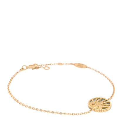 Christian Dior 18K Yellow Gold Diamond Black Onyx Mother of Pearl Rose Celeste Bracelet 1 of 5