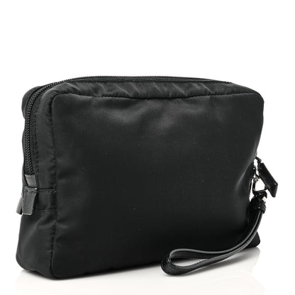 Prada Tessuto Nylon Saffiano Wristlet Black 2 of 9