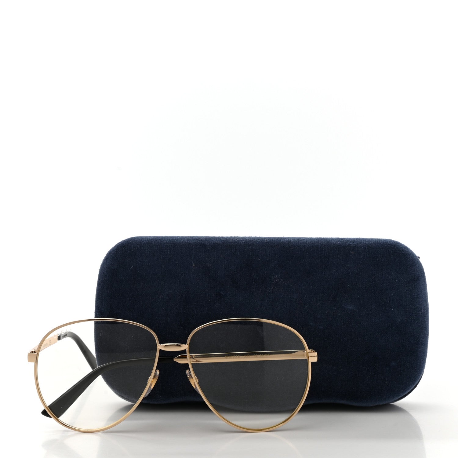 Gucci Aviator Eyeglasses GG0138S Gold Black 9 of 9