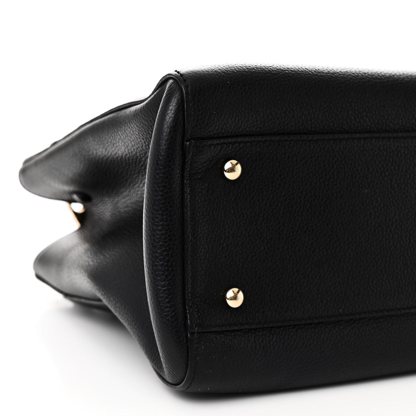 Grained Calfskin Small Neo Executive Shopper Tote  Black