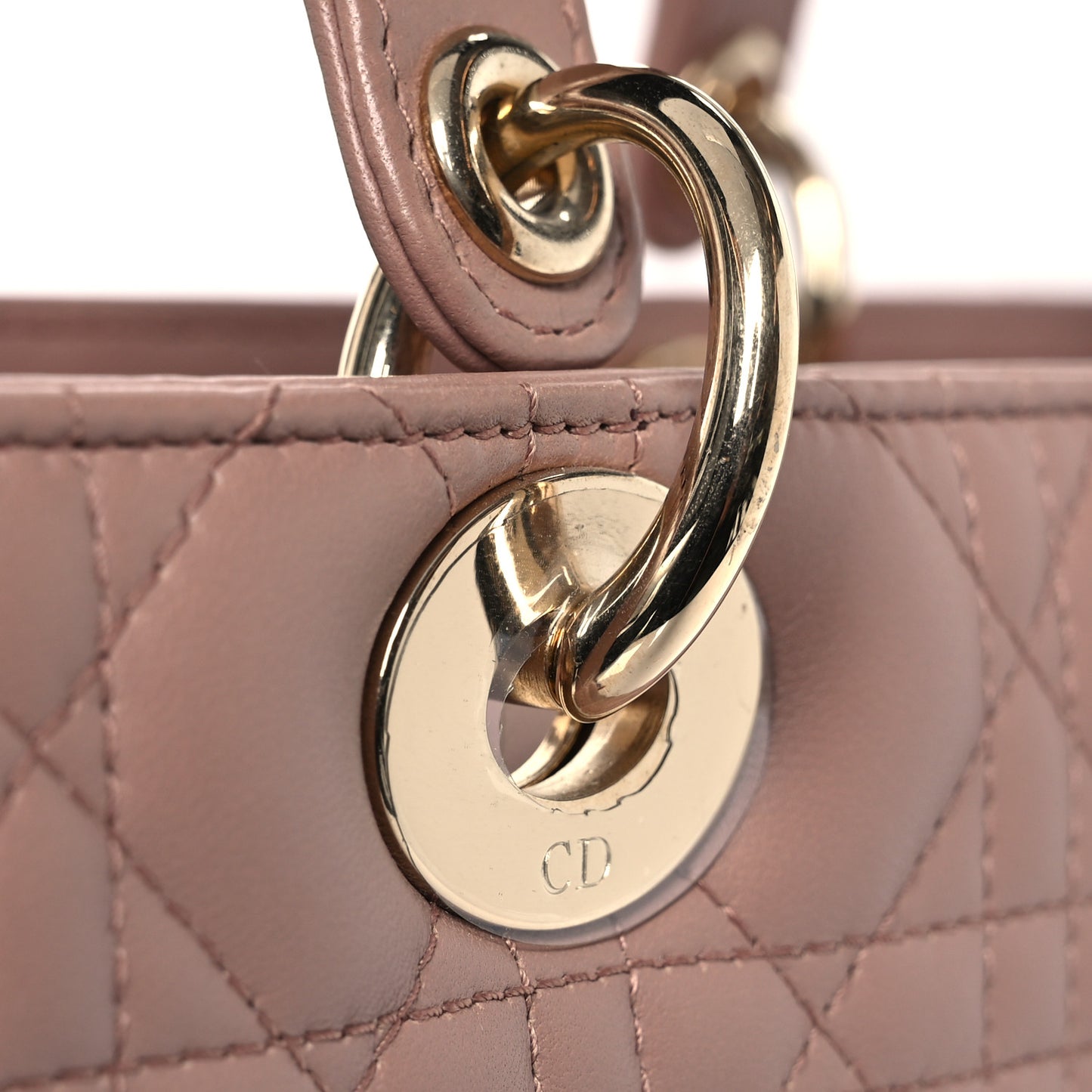 Lambskin Cannage Large Lady Dior Beige