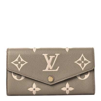 Louis Vuitton Empreinte Monogram Giant Sarah Wallet Tourterelle Creme 1 of 9