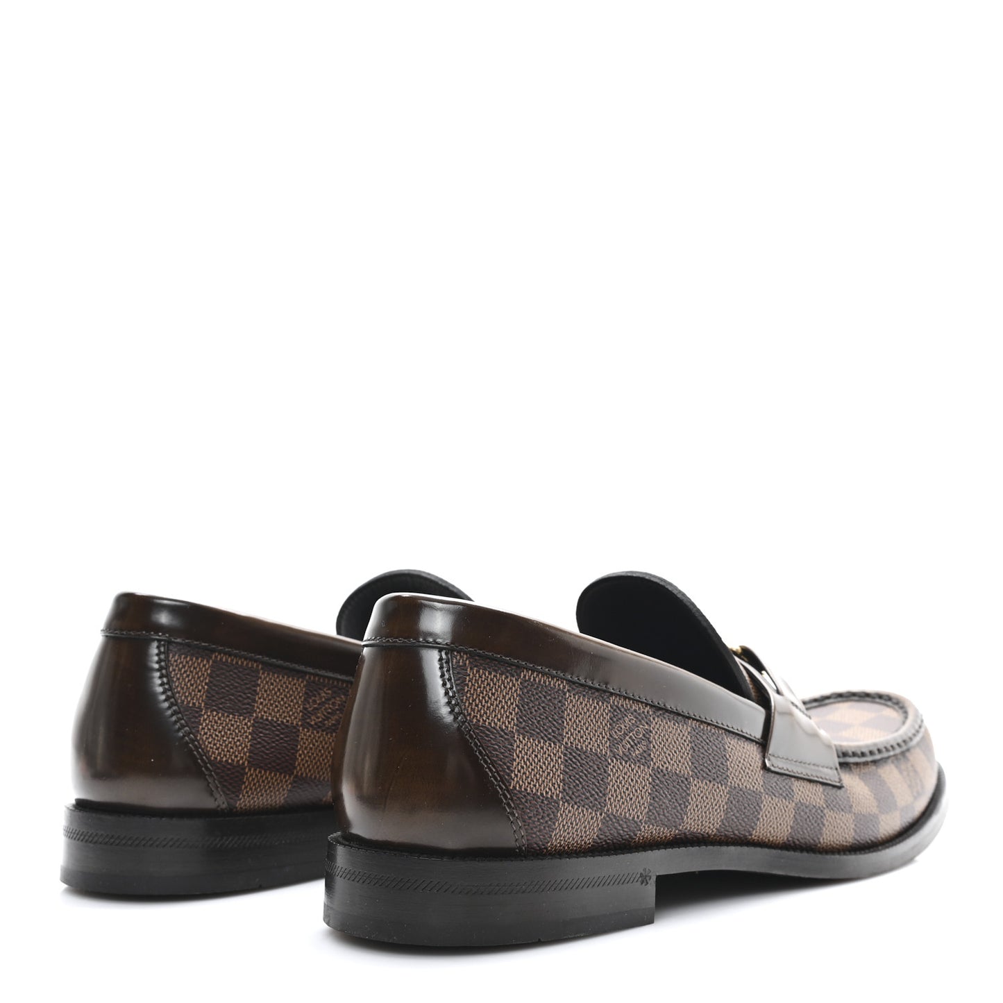 Damier Ebene Calfskin Mens Major Loafers 10