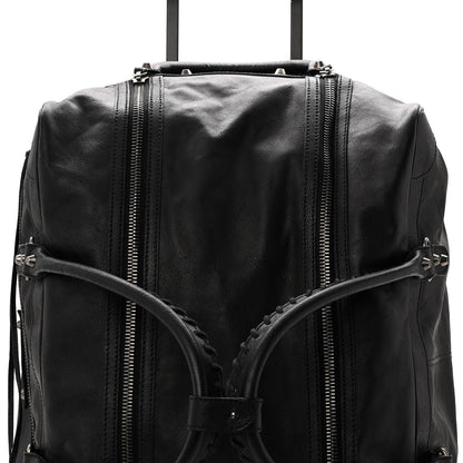 Balenciaga Agneau Silver Hardware Duffle Carry On Travel Bag Black 7 of 9