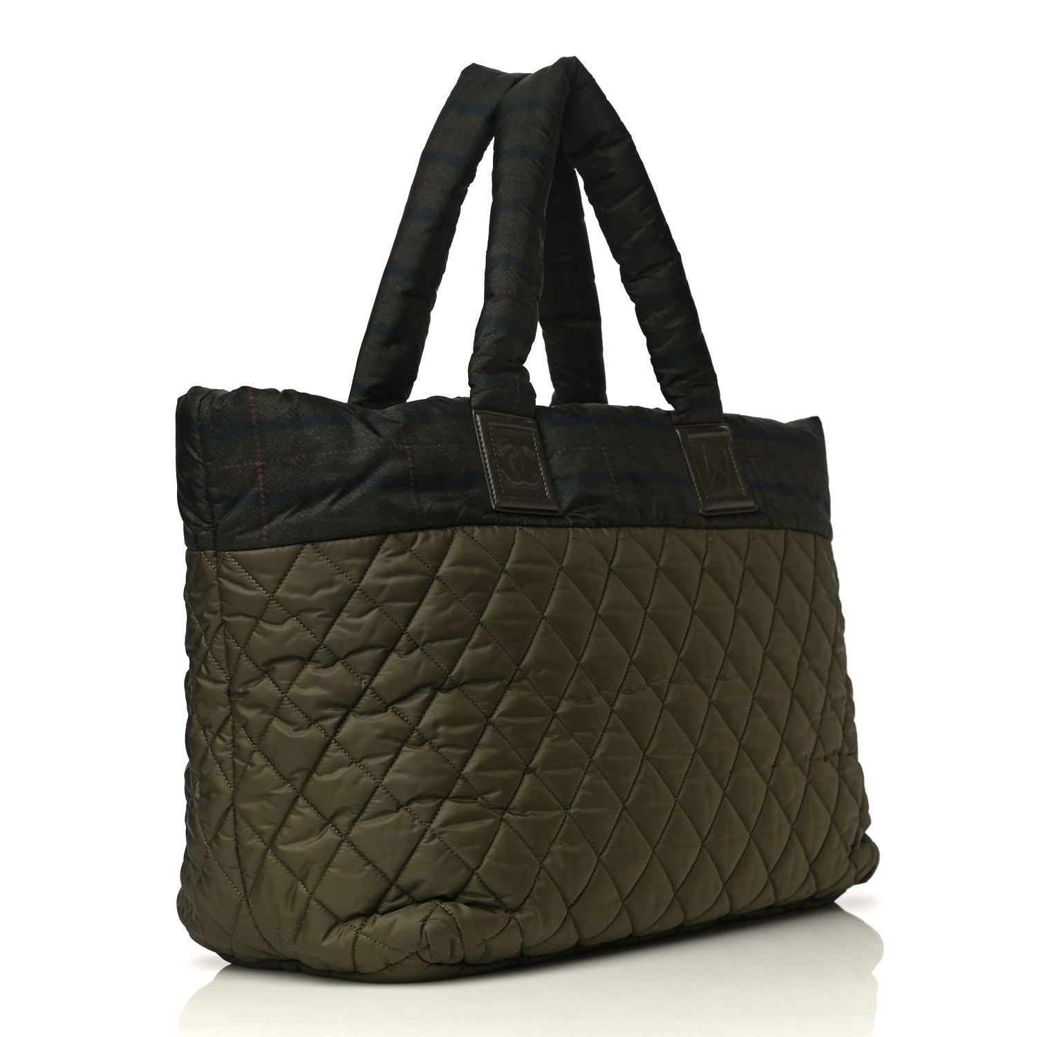 Chanel Nylon Quilted Medium Coco Cocoon Tote Khaki 3 of 24