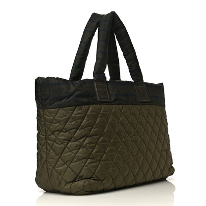 Chanel Nylon Quilted Medium Coco Cocoon Tote Khaki 3 of 24