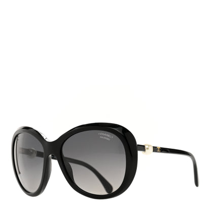 Chanel Acetate Butterfly Winter Pearl Sunglasses 5339-H Black 1 of 7