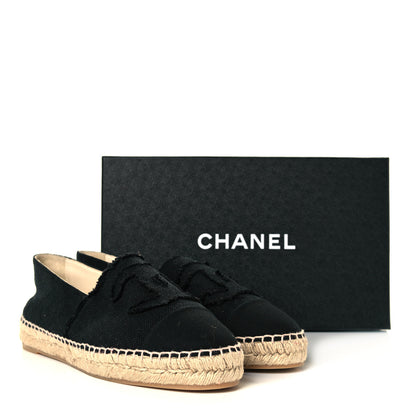 Chanel Denim Toile CC Espadrilles 41 Black 9 of 9