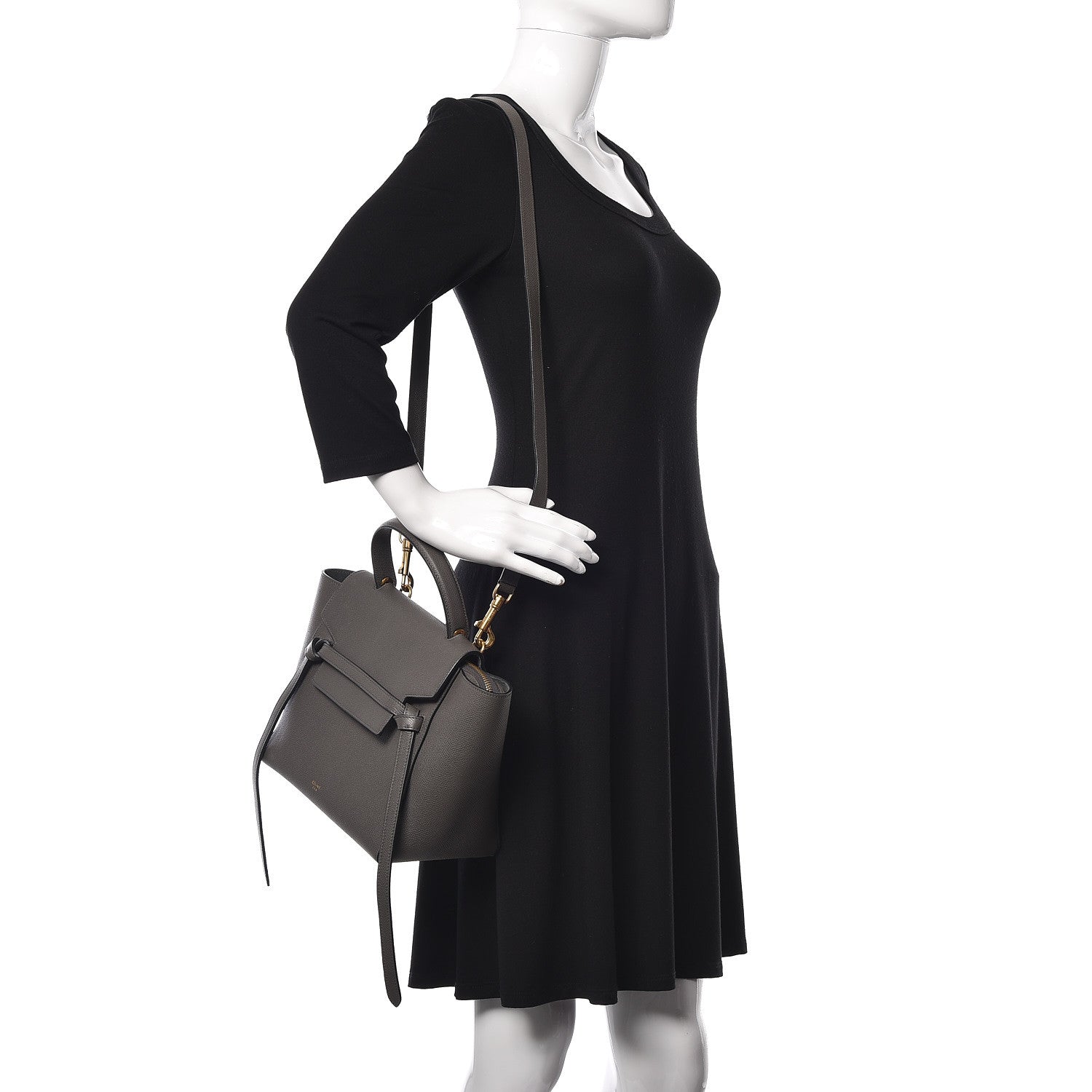 Celine Baby Grained Calfskin Micro Belt Bag Grey 2 of 13
