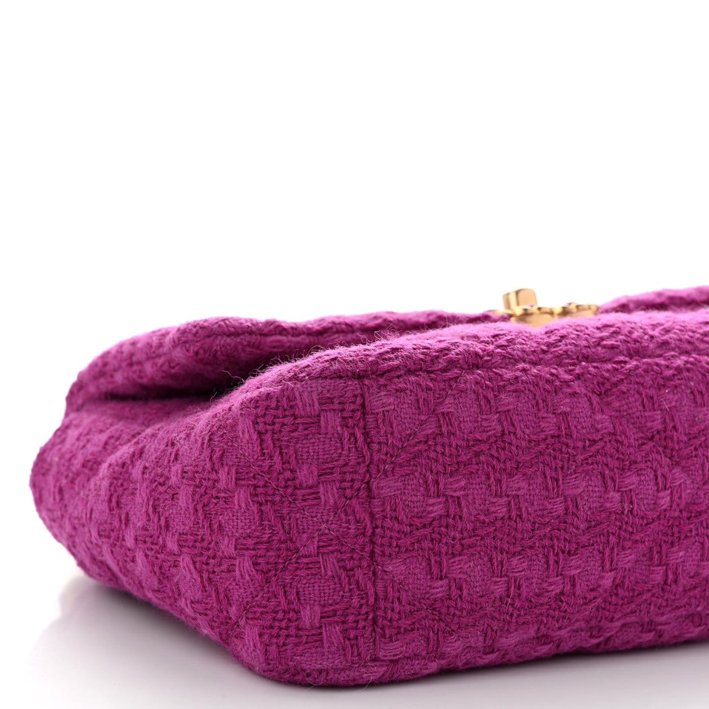 Tweed Quilted Medium Chanel 19 Flap Magenta