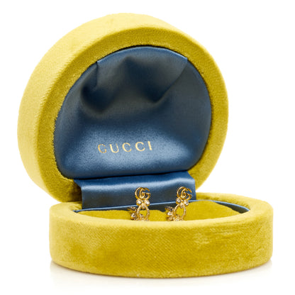 Gucci 18K Yellow Gold Diamond Flora Pave Earrings 4 of 4
