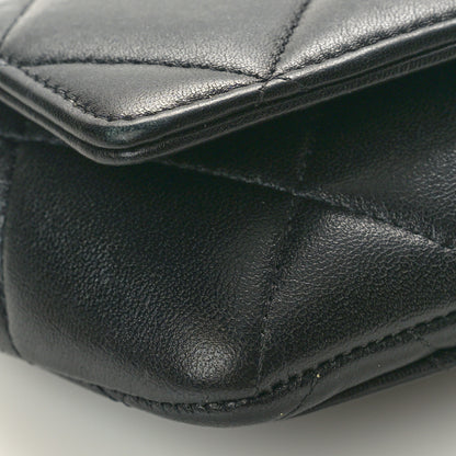 Chanel Goatskin Quilted Chanel 19 Glasses Case With Chain Black 9 of 10