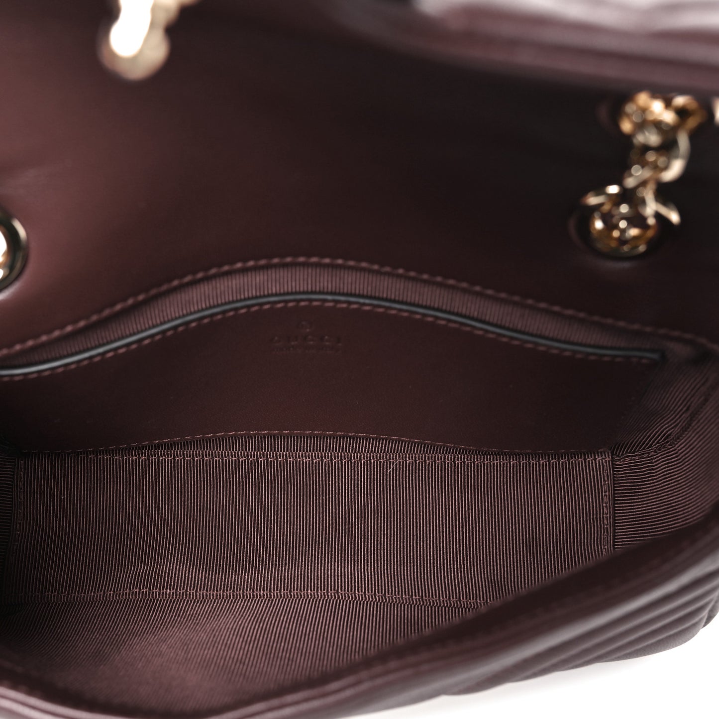 Lambskin Matelasse Small GG Marmont Shoulder Bag Rosso Ancora