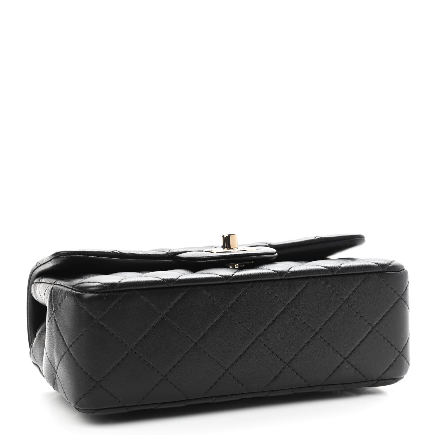 Chanel Lambskin Quilted Mini Rectangular Flap Black 4 of 9