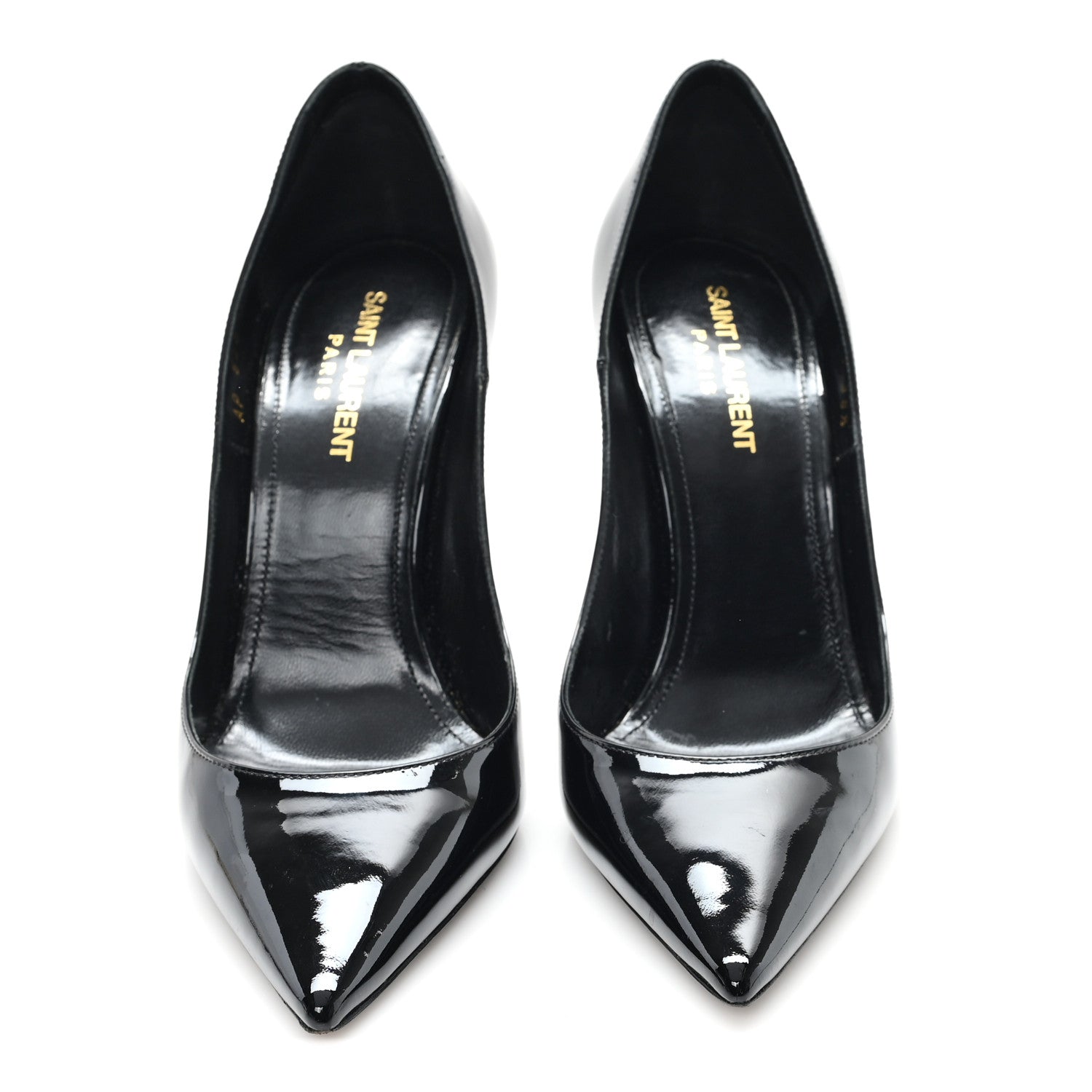 Saint Laurent Patent Calfskin Zoe 105 Pump 38.5 Black 3 of 10