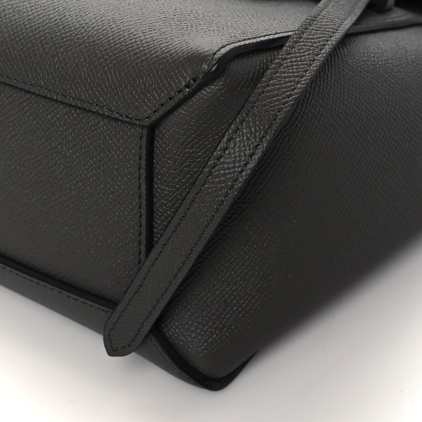 Grained Calfskin Nano Belt Bag Grey