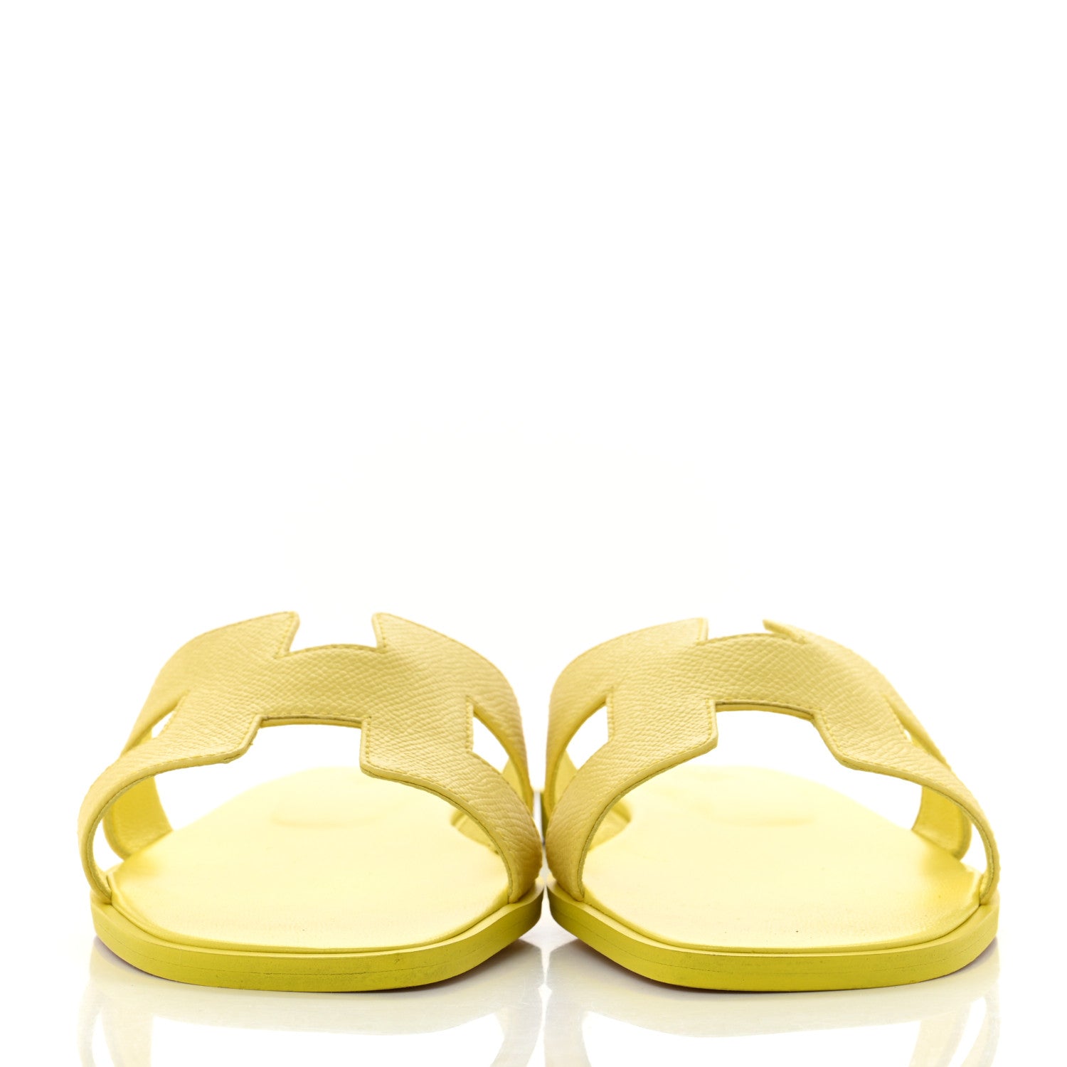 Hermes Epsom Oran Sandals 39.5 Jaune Curcuma 2 of 9