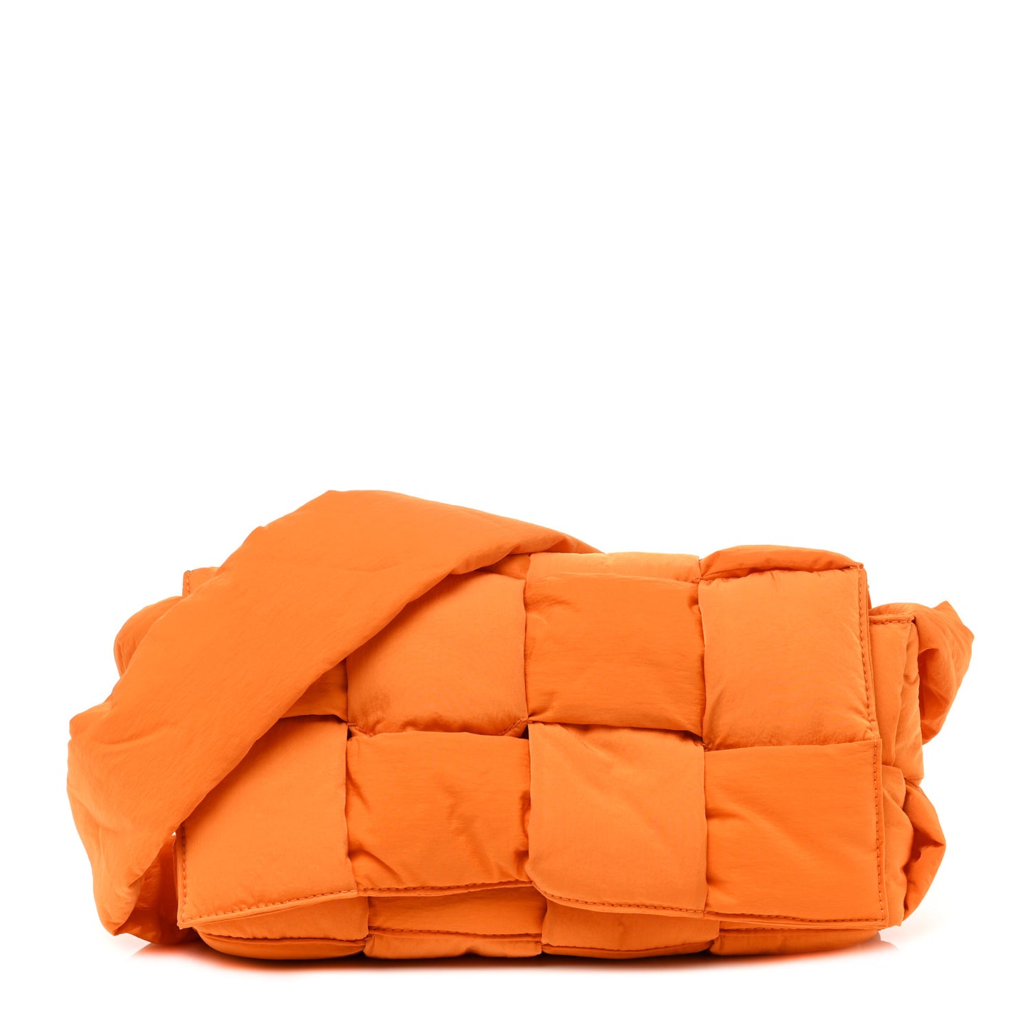 Nylon Intrecciato Padded Tech Cassette Bag Orange