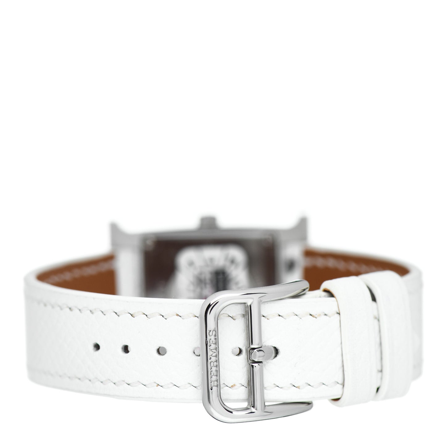 Stainless Steel Epsom Lacquer 21mm Heure H Hour Quartz Watch Blanc