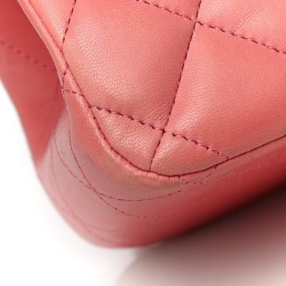 Chanel Lambskin Quilted Jumbo Double Flap Pink 12 of 29