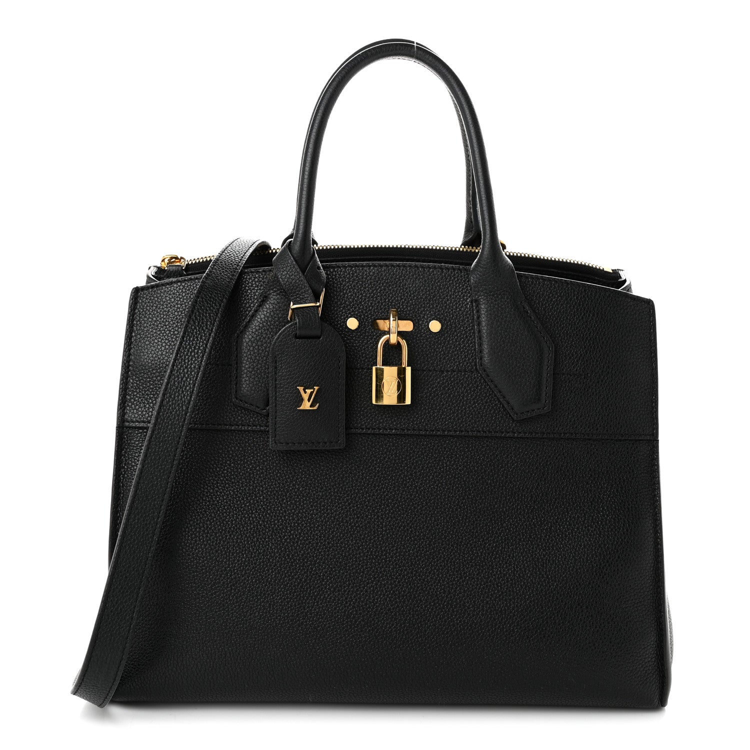 Louis Vuitton Taurillon City Steamer MM Black 1 of 9
