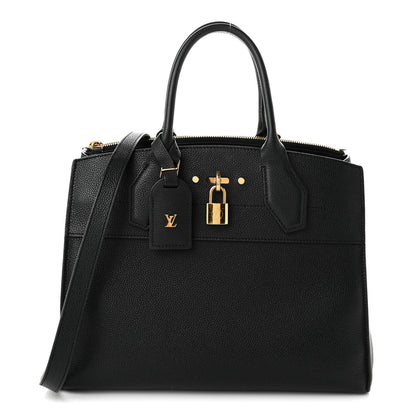 Louis Vuitton Taurillon City Steamer MM Black 1 of 9