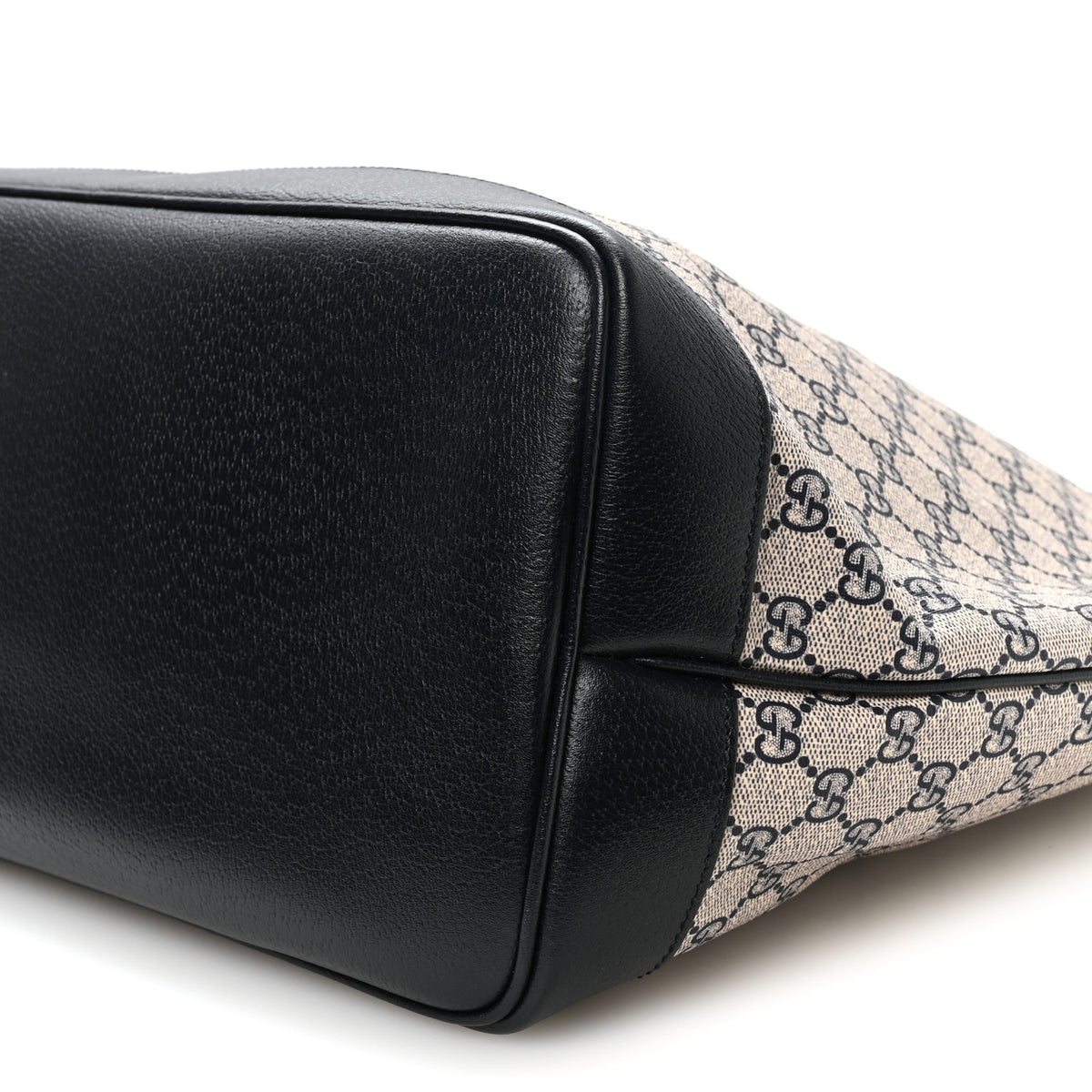 Gucci GG Supreme Monogram Textured Dollar Calfskin Web Large Ophidia Tote Beige Blue 11 of 11