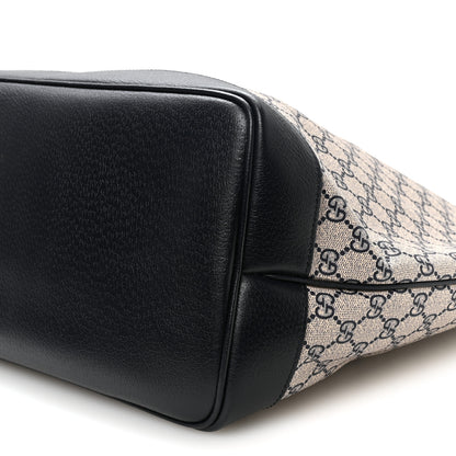 Gucci GG Supreme Monogram Textured Dollar Calfskin Web Large Ophidia Tote Beige Blue 11 of 11