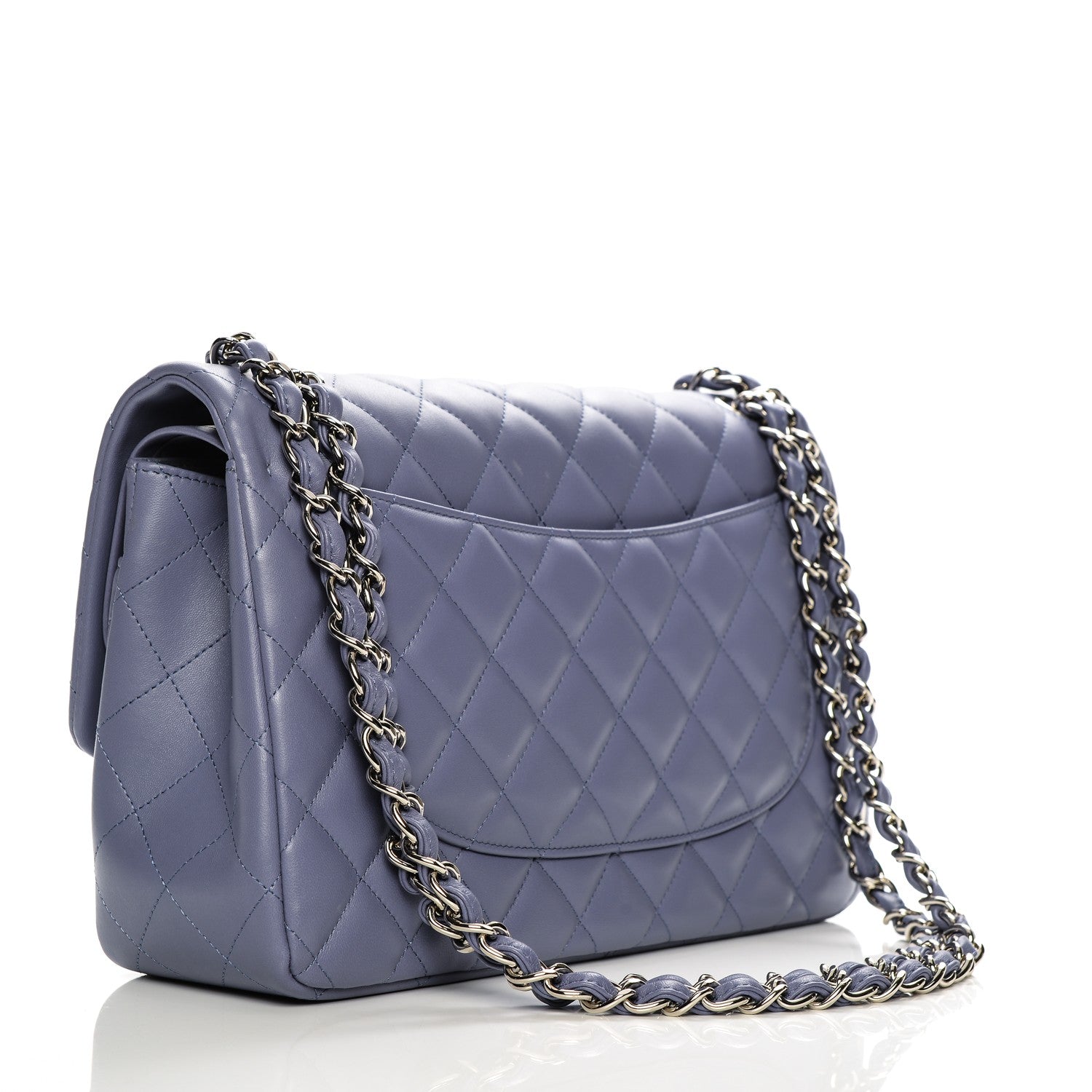 Chanel Lambskin Quilted Jumbo Double Flap Light Purple 3 of 10