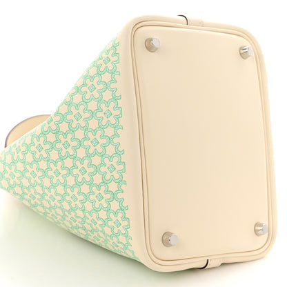 Hermes Swift Lucky Daisy Picotin Lock 18 PM Nata Vert 8 of 9